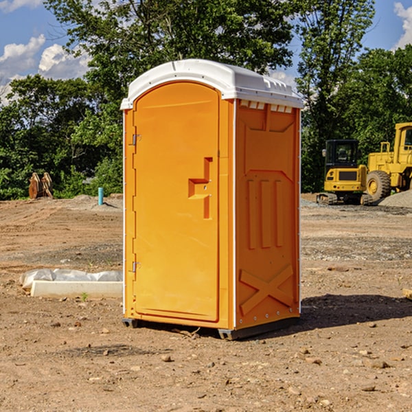 how often are the portable restrooms cleaned and serviced during a rental period in Short Pump Virginia